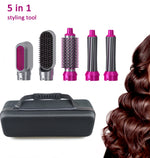 Load image into Gallery viewer, 5 In 1 Electric Blow Dryer Comb Hair Dryer Brush Hair Curling Wand Detachable Brush Kit Negative Ion Hair Curler Curling Iron
