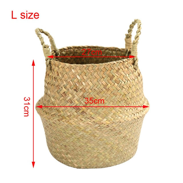 Handmade Bamboo Storage Basket Laundry Basket