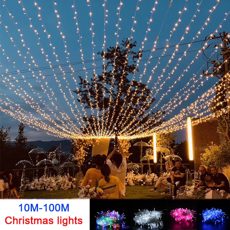 10M -100M Led String Garland  Fairy Light Waterproof Home Garden Decoration