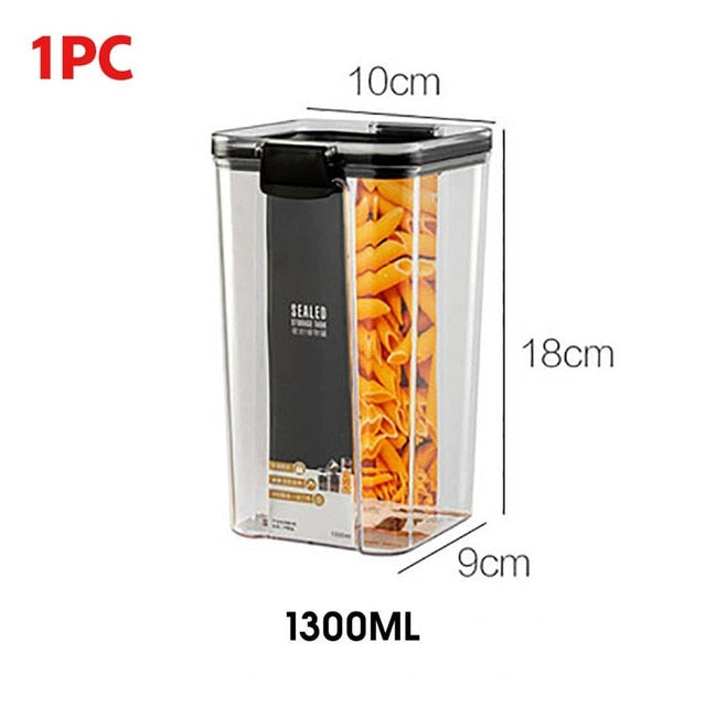 460/700/1300/1800ML Durable Plastic Food Storage Container with Sealed Lids