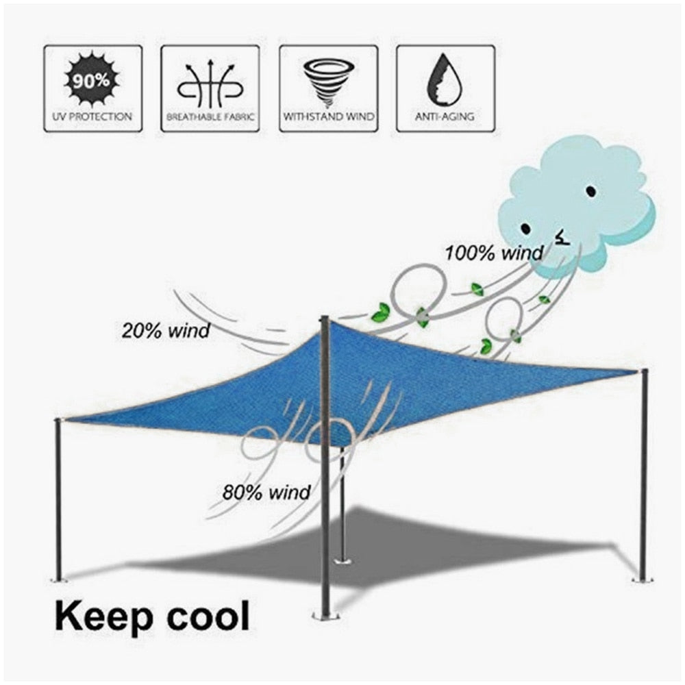 Portable UV Protection Sun Shade Sail Outdoor Garden Shelter Canopy 85% shading rate