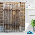 Load image into Gallery viewer, Retro Rustic Barn Wood Door Western Country Scenic Picture Print Mildew-Proof Shower Curtain &amp; Hooks Set
