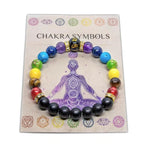 Load image into Gallery viewer, Chakra Bracelet with Meaning Card for Men/Women Natural Crystal Healing Oil Diffuser
