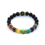 Load image into Gallery viewer, Chakra Bracelet with Meaning Card for Men/Women Natural Crystal Healing Oil Diffuser
