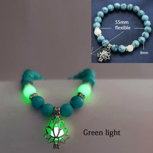 Natural Stone Bracelet Yoga Healing Glow In The Dark for Men or Women