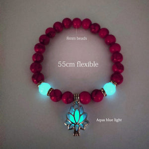Natural Stone Bracelet Yoga Healing Glow In The Dark for Men or Women