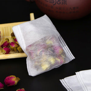 500 Pcs Disposable Fillable Non-woven Fabric Paper Tea Bags with String