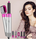 Load image into Gallery viewer, Electric Hair Dryer 5 In 1 Hair Comb Negative Ion Straightener Brush Blow Dryer Air Wrap Curling Wand Detachable Brush Kit
