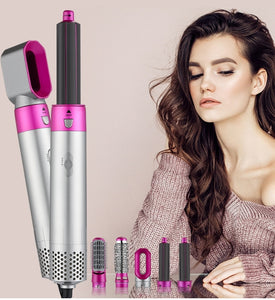 5 in 1 Hot Air Brush Professional Hair Dryer Brush Straightener Volumizer  Tool, Detachable Styling Brush Negative Ion Hair Curler for All Hairstyles