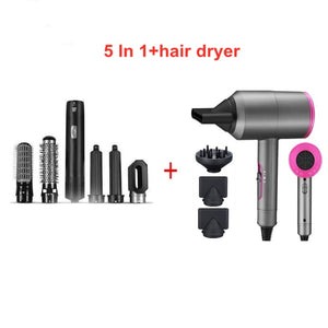 Hair Dryer 5 In 1 Electric Hair Comb Blow Dryer Brush Air Comb Curling Wand  Fast Heating Detachable Brush Styler Tool Kit - AliExpress